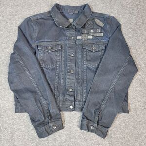 Harley-Davidson Women Size 2XL Black Label Slim Fit Denim Motocycle Biker Jacket